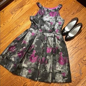 Purple and silver party dress